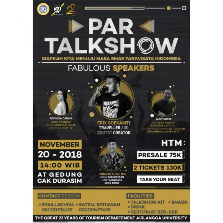 Diesnatalis Pariwisata Unair Suguhkan Masa Emas Wisata Indonesia