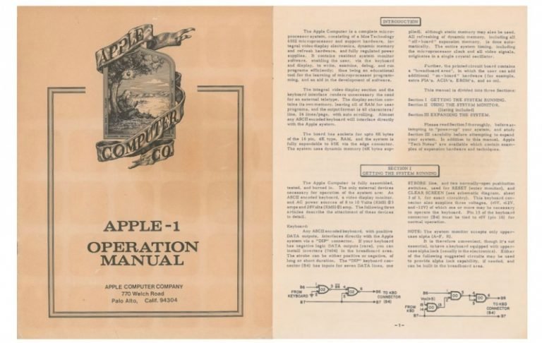 Buku Manual Apple-1 Dilelang, Harganya Ratusan Juta Rupiah